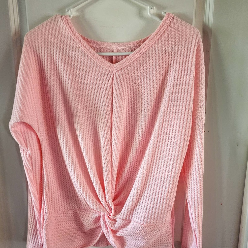 Vintage America Women's Thermal Knit Top - Pink
